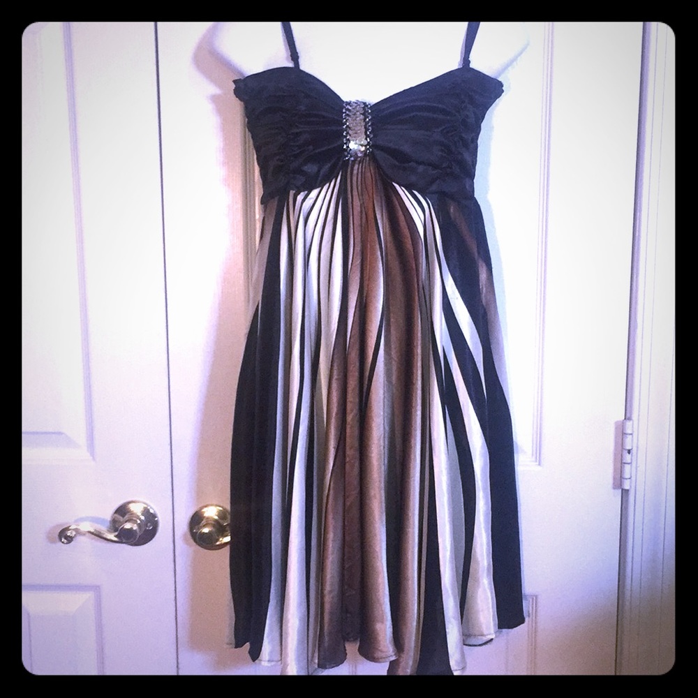 Satin spaghetti strapped dress
